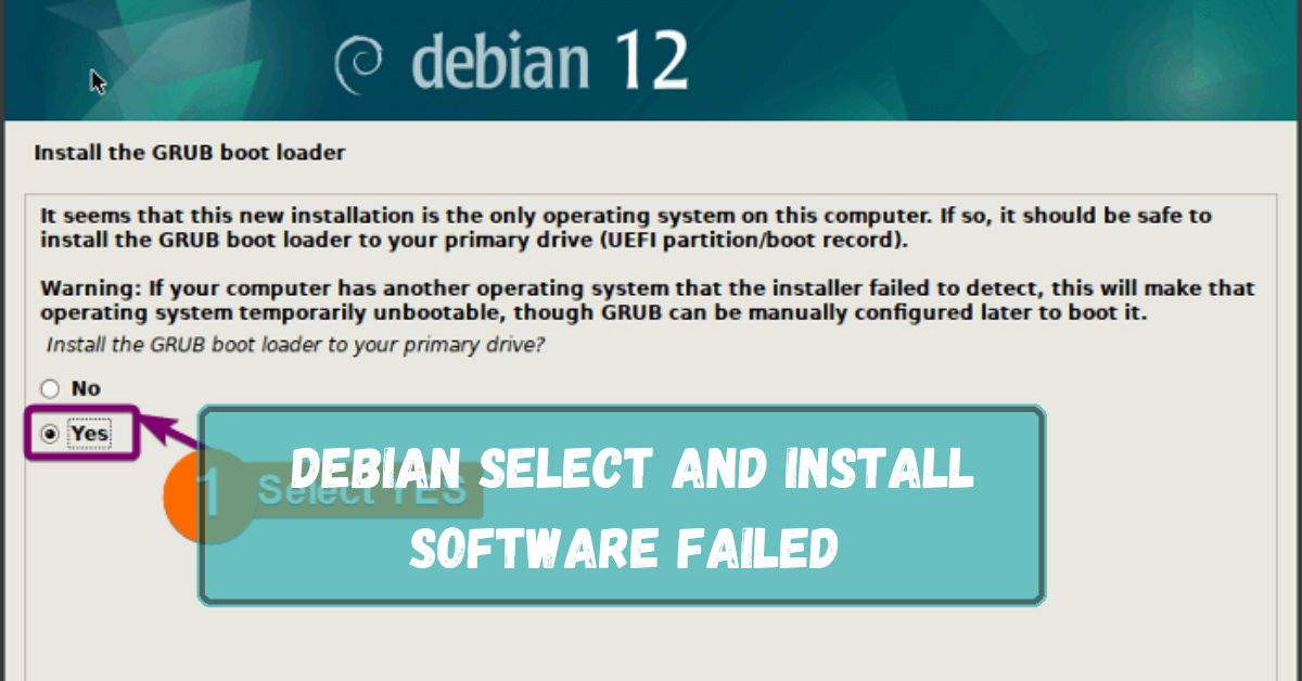 Debian Select And Install Software Failed