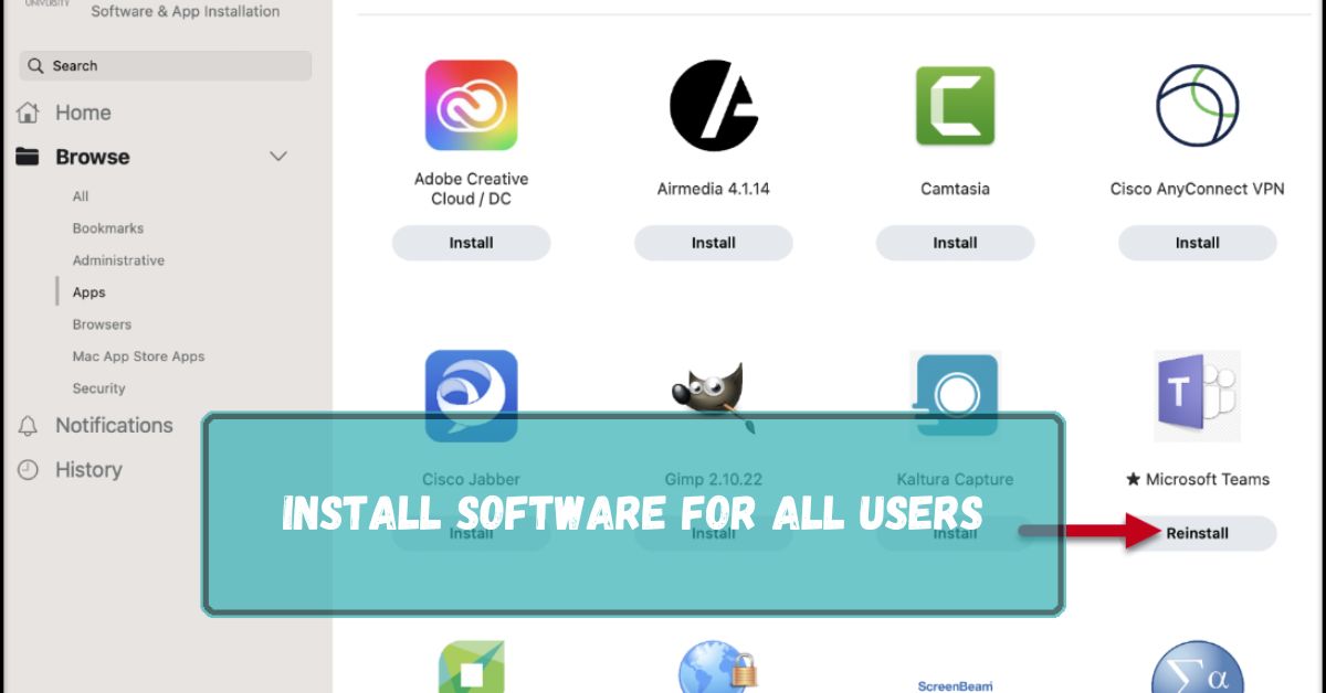 Install Software For All Users