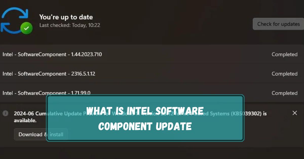 What Is Intel Software Component Update